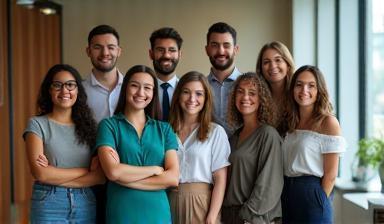 Equipe diversificada Monetiza Digital Solutions